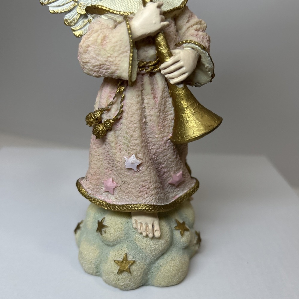 Jaimy Angel Girl Figurine Pink Dress‎ Trumpet Stars 7" SKU 1231 - Picture 4 of 9